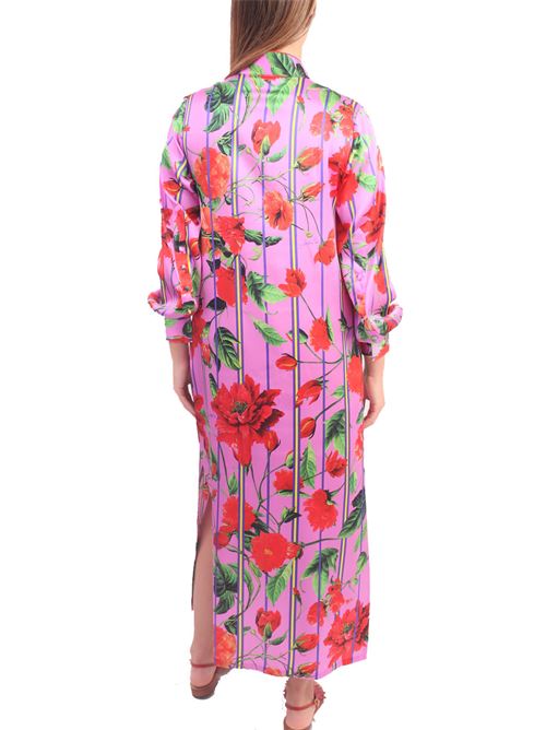 Fuchsia flowered shirt dress Laboratorio Capri | TORAJANEWRFXTRQ